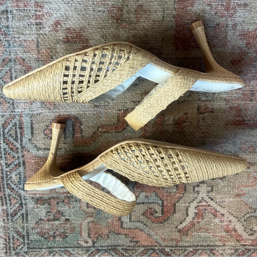NWOT Freshly Picked Raffia Pointed Toe Mule - Picture 6 of 9